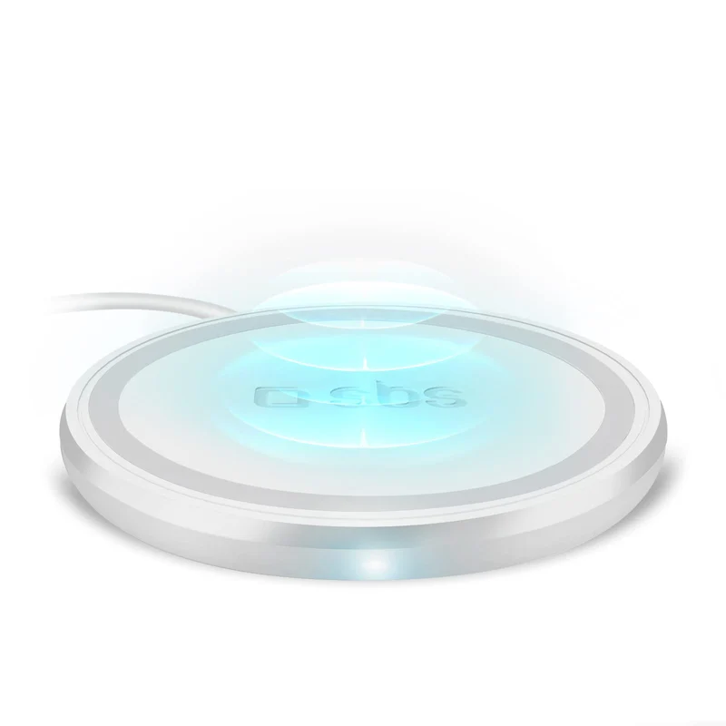 SBS Wireless Fast Charge Tischlader, 15 W für ultraschnelles Laden, Ladestation für Qi-Handys, Smart
