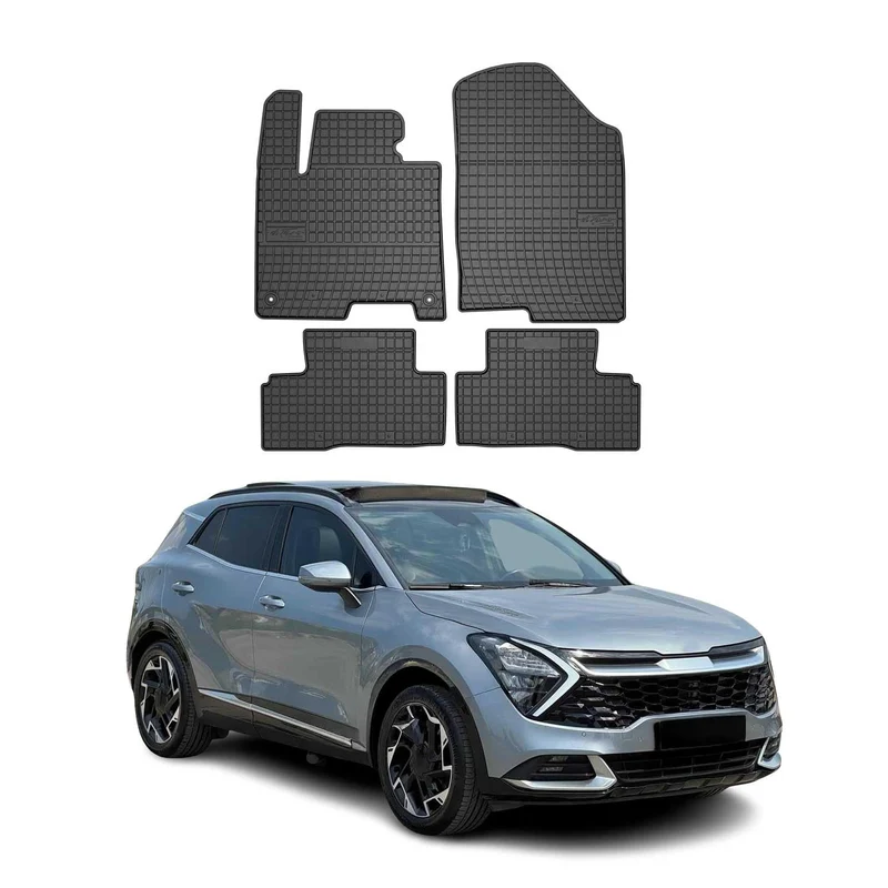 OMAC Fussmatten für Kia Sportage 2023-2026 Gummi 4tlg Schwarz Sportage 2023-2026 Fussmatten / Schwar