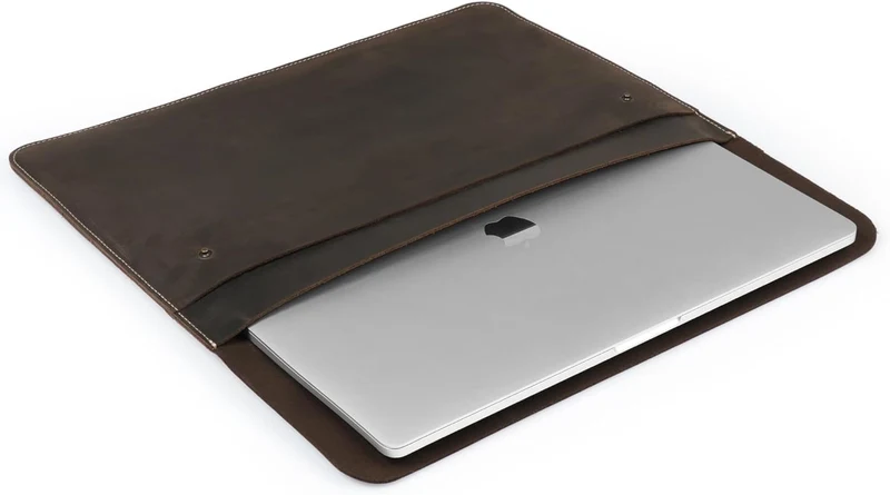 MegaGear Genuine Leather MacBook Bag 13.3 Inch - Chestnut Chestnut 13-13.3 inches, Chestnut 13-13.3