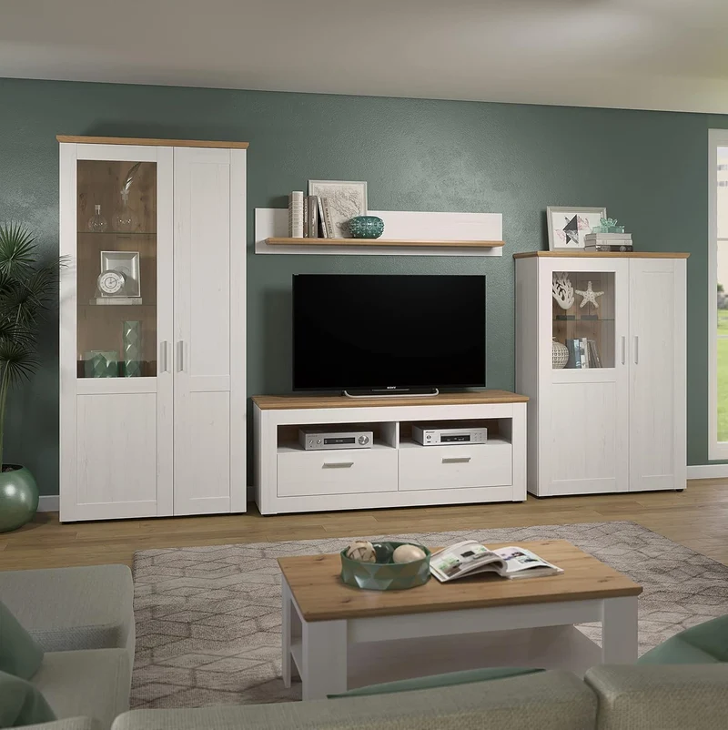 trendteam smart living - Wandboard Bücherleiste Bücherregal - Wohnzimmer - Shade - Aufbaumass (BxHxT