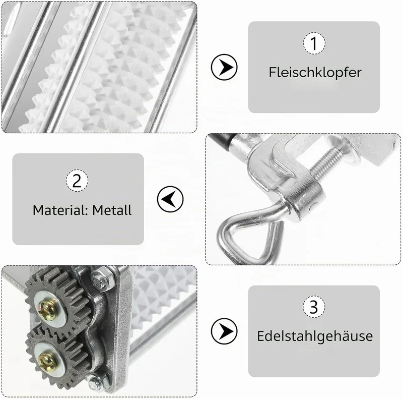 UPKOCH Metal Meat Tenderizer Cuber Machine Tool zum Zartmachen von BBQ Chicken Steak Fisch und Schwe