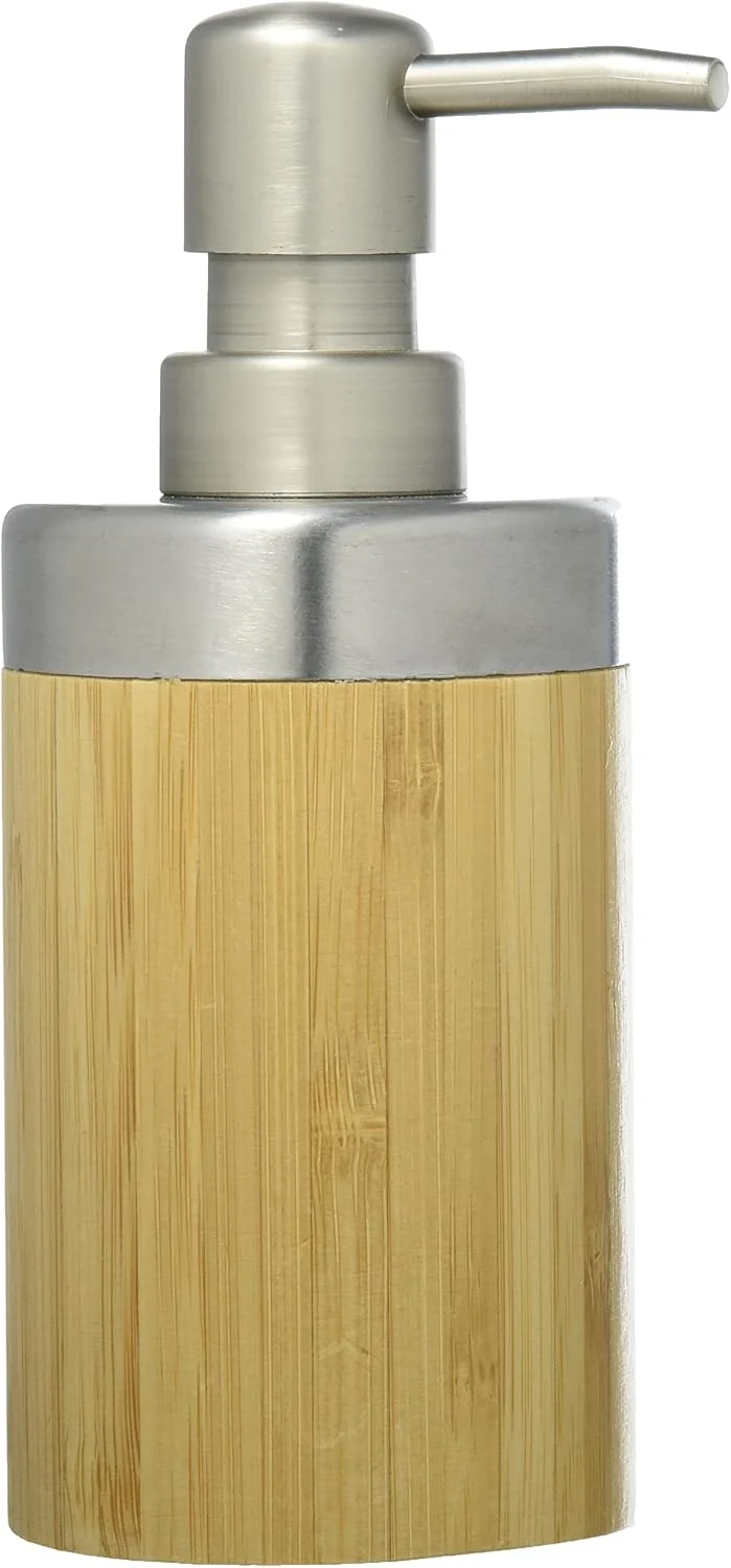 axentia Bambus-Badset, holzfarben/Silber, ca. 10 x 23 x 19 cm