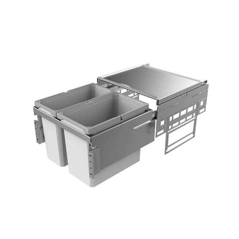 Naber, Cox® Base 1T 500-2. Abfallsammler, hellgrau, Höhe 360 mm