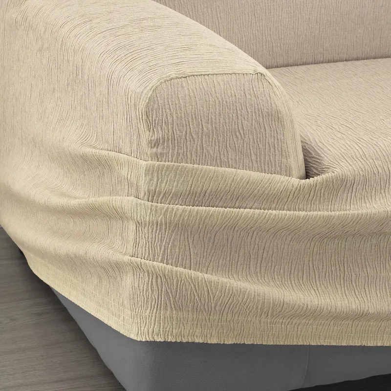 Martina Home Elastischer Sofabezug Modell Emilia 2 Plätze beige, 2 Plätze Beige
