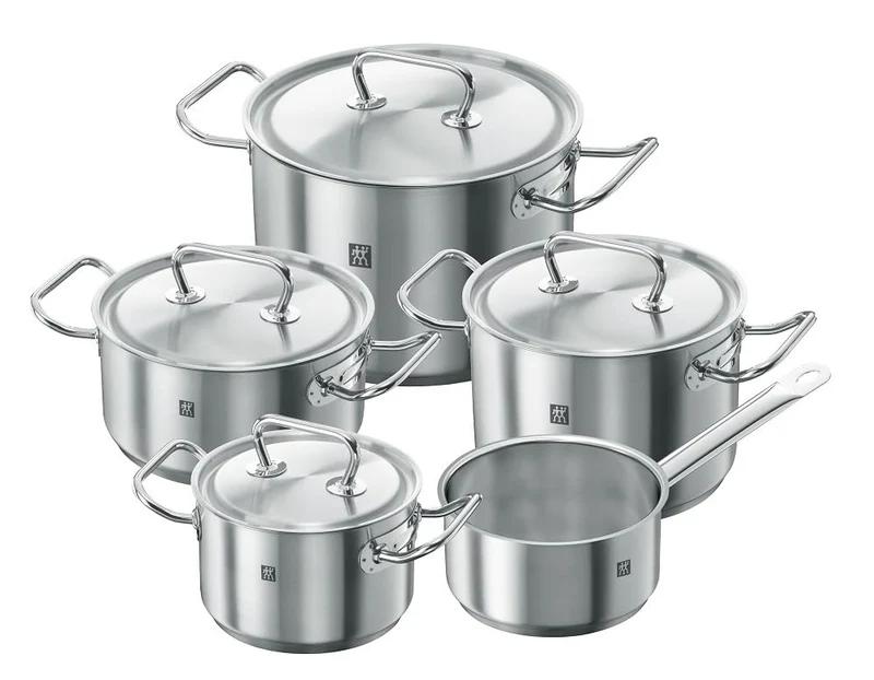 ZWILLING Kochtopf-Set, 5-tlg., 4 Deckel, Induktionsgeeignet, Edelstahl, Twin Classic 2x Ø 16cm, 2x Ø