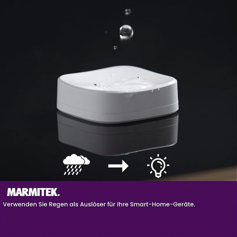 Zigbee Wassermelder Drahtlos - Marmitek Sense MA Flood Sensor - Drahtlos - Wireless Water Leak Detec