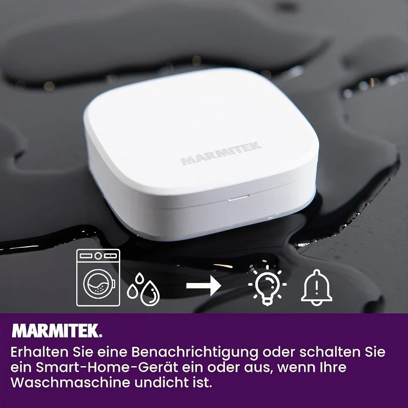 Zigbee Wassermelder Drahtlos - Marmitek Sense MA Flood Sensor - Drahtlos - Wireless Water Leak Detec