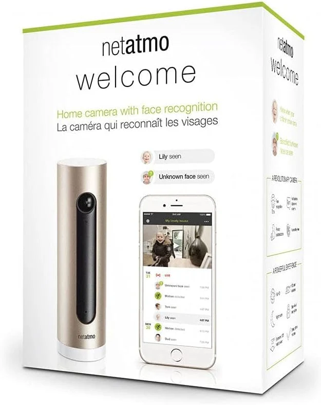 Netatmo Smarte Überwachungskamera Innen, Wlan, Bewegungserkennung, Nachtsicht, Ohne Abonnement, NSC0