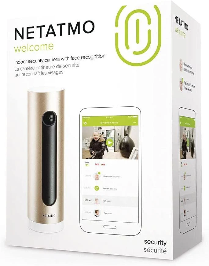 Netatmo Smarte Überwachungskamera Innen, Wlan, Bewegungserkennung, Nachtsicht, Ohne Abonnement, NSC0