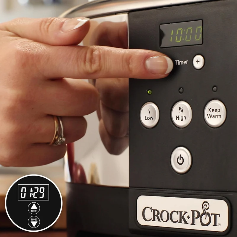 Crockpot, elektronischer Schongarer | 5,7 l (5–6 Personen) | programmierbar mit digitalem 20-Stunden