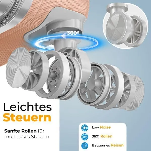 KESSER® Reisekoffer 55L Koffer Handgepäck ABS Hartschalenkoffer mit Zahlenschloss, Kofferwaage & Rei