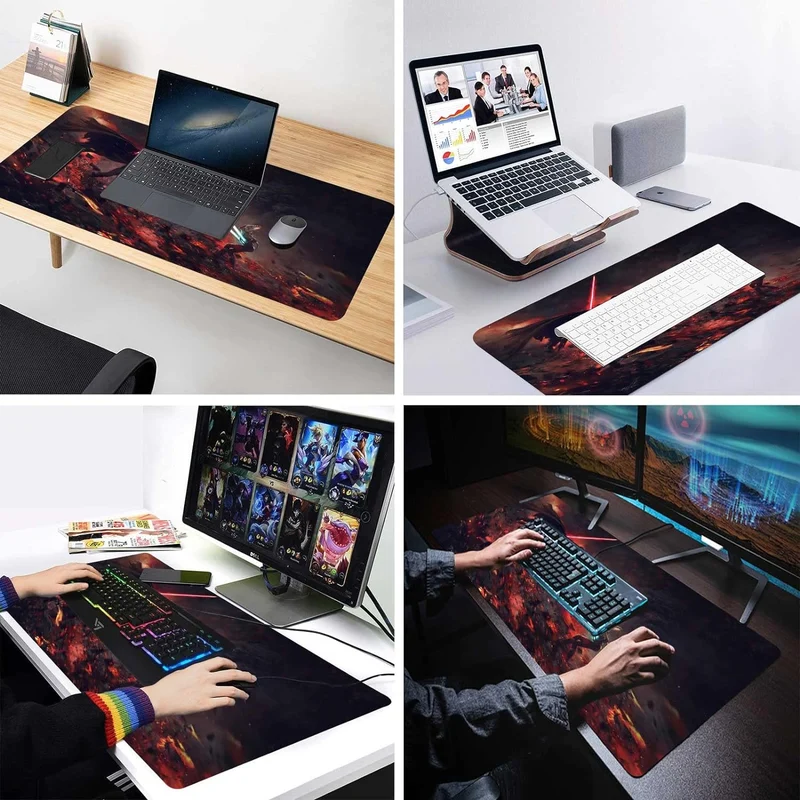 GZESZT XXL-Mauspad Ahsoka-Tano Vs Vader, extra grosses Gaming-Mauspad, Laptop-Schreibtischmatte, rut