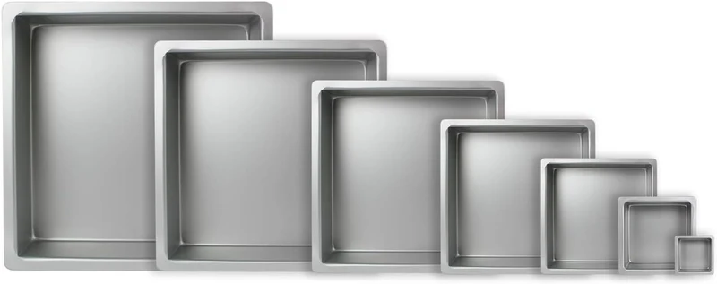 PME,SQR114,Quadratische AA8Kuchenform auseloxiertem Aluminium, 279x 279 x 102 mm,28 x 28 x 10 cm, 28