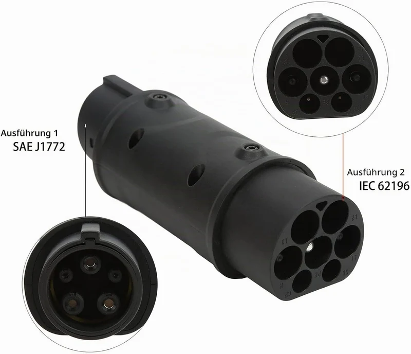ev Adapter Type 1 to Type 2,Universeller Ladeadapter für Elektrofahrzeuge,New Energy Vehicles Typ 2