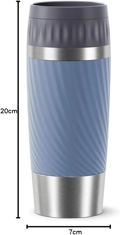 Tefal Travel Mug Easy Twist, 100% auslaufsicherer Thermobecher, 360° Trinken, Quick Press Verschluss