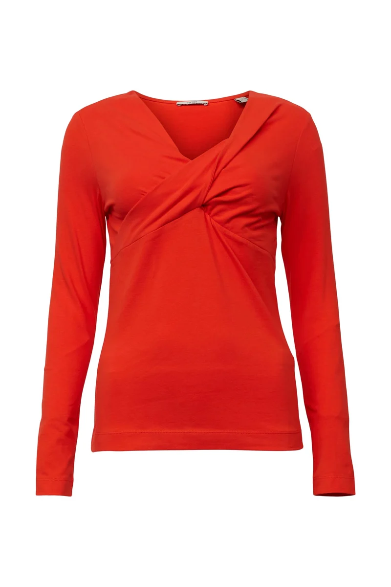 ESPRIT Damen 122ee1k315 T-Shirt L 630/Red, L 630/Red