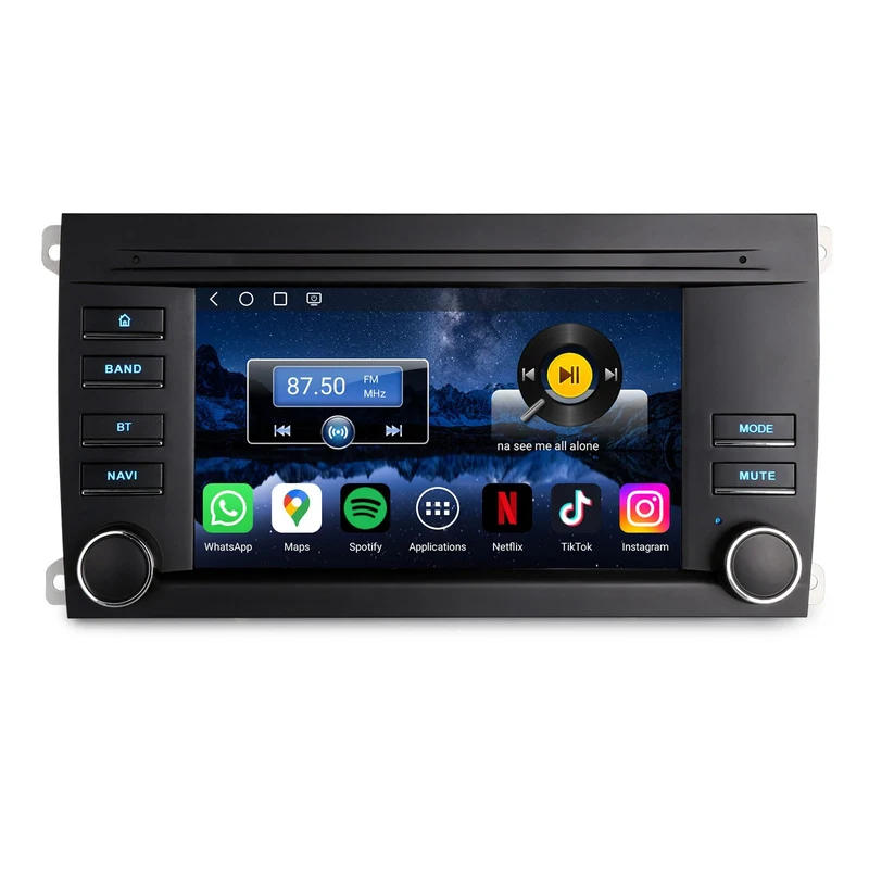 Erisin 7" Qualcomm Android 16 Autoradio GPS Navigation für Porsche Cayenne mit CarPlay Android Auto,