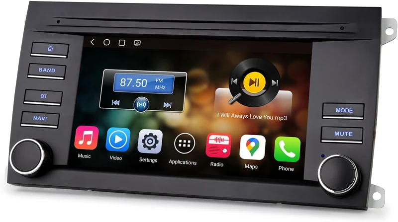 Erisin 7" Qualcomm Android 16 Autoradio GPS Navigation für Porsche Cayenne mit CarPlay Android Auto,