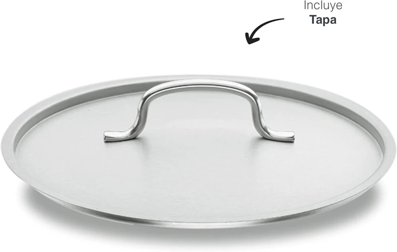 Lacor 50040 Bratentopf mit Deckel 40 cm Silber