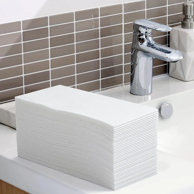 LEKOCH 100 PCS Einweg Servietten Weiss, Air Laid Stoffähnlich Servietten Für Hochzeit Premium QUALIT