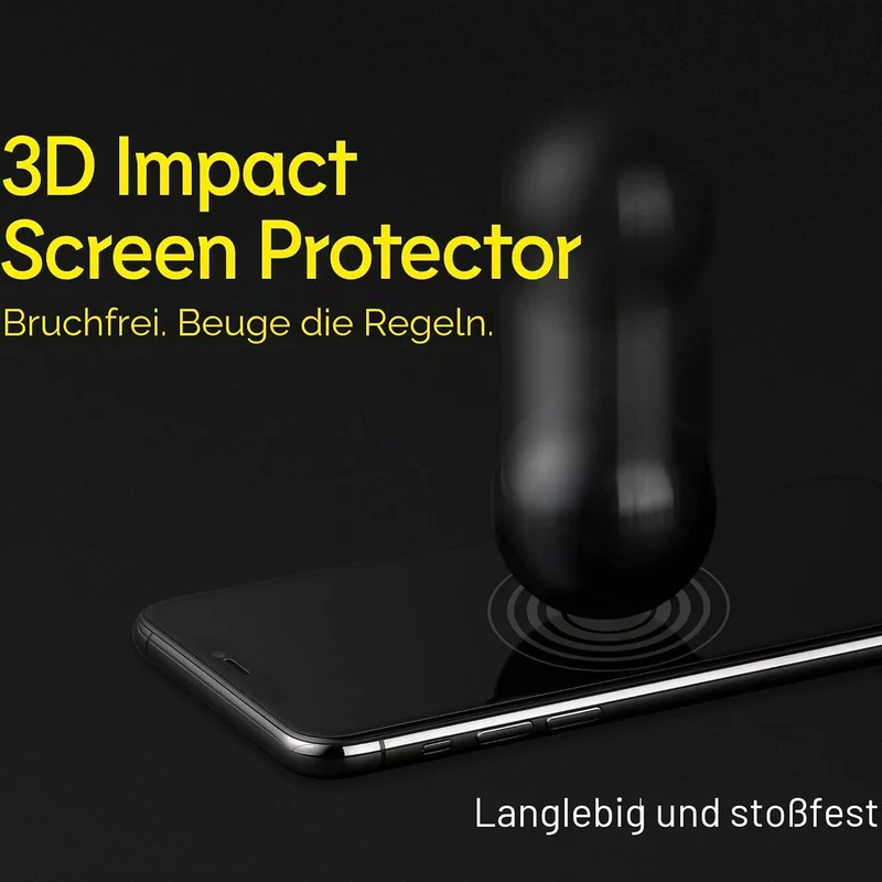 RhinoShield 3D Impact Displayschutz kompatibel mit [iPhone SE 3 / SE 2/8 / 7] |Aufprallschutz -HD-kl