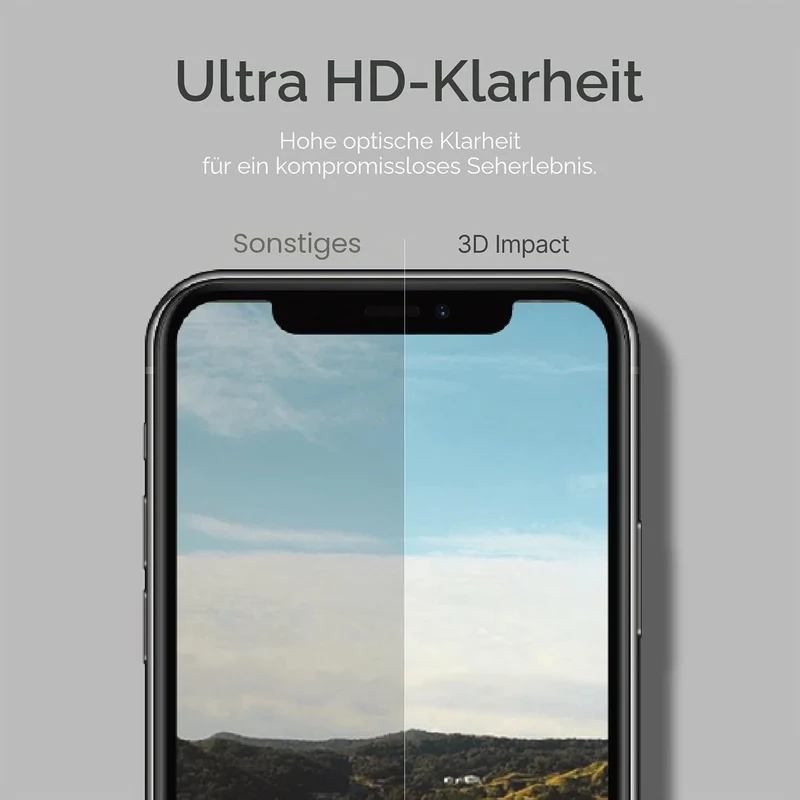 RhinoShield 3D Impact Displayschutz kompatibel mit [iPhone SE 3 / SE 2/8 / 7] |Aufprallschutz -HD-kl