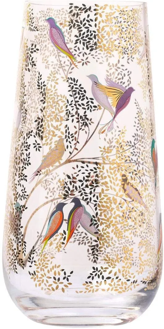Sara Miller SM79259-XD Portmeirion Mittelgrosse Vase Chelsea Collection Vogel im Baum, Porzellan Ein