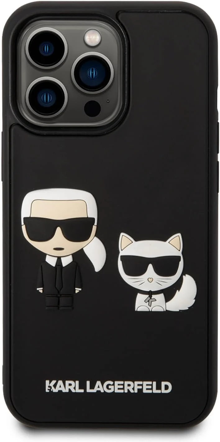 KARL LAGERFELD KLHCP14L3DRKCK hülle für iPhone 14 Pro 6,1" schwarz/Black hardcase Karl&Choupette Iko