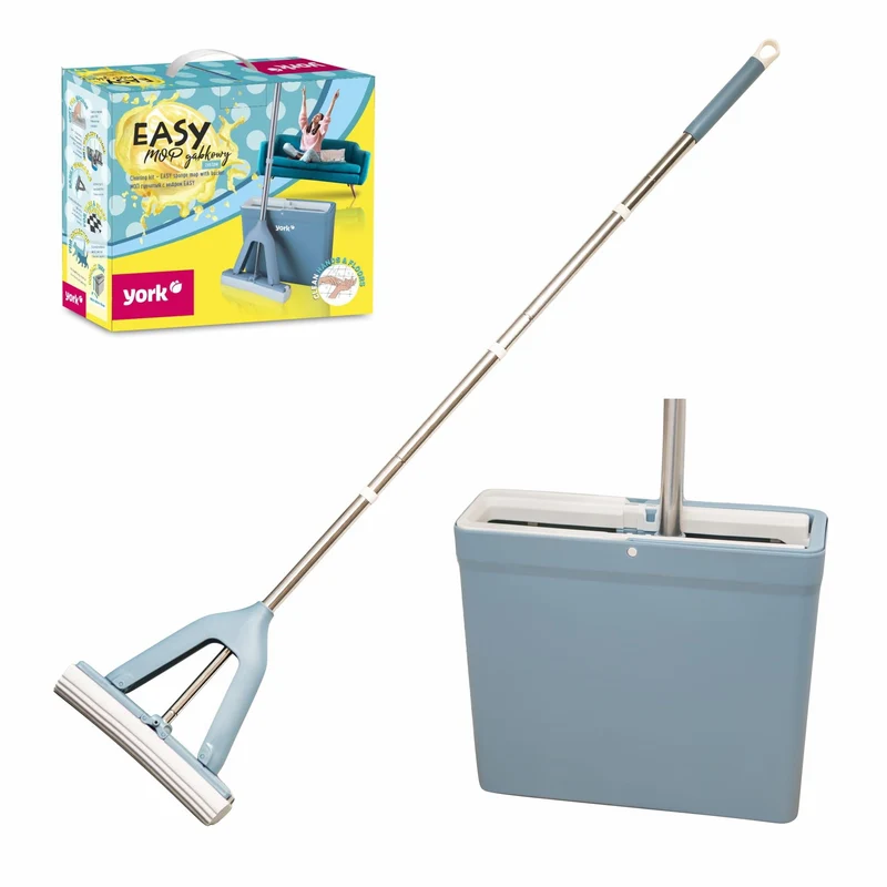 YORK Wischmopp Bodenwischer Easy mit Saugstarker PVA Schwamm 34cm|Bodenwischen Ohne Nasse, Dreckige