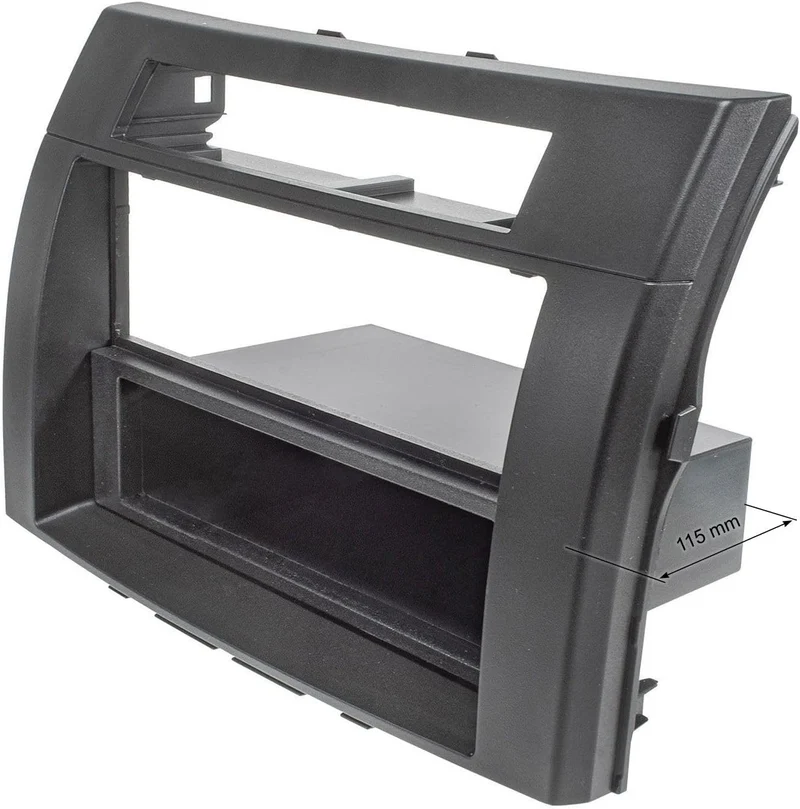 tomzz Audio 2455-081 Radioblende Metallschacht kompatibel mit Toyota Corolla Verso ZER/ZZE 2004-2009