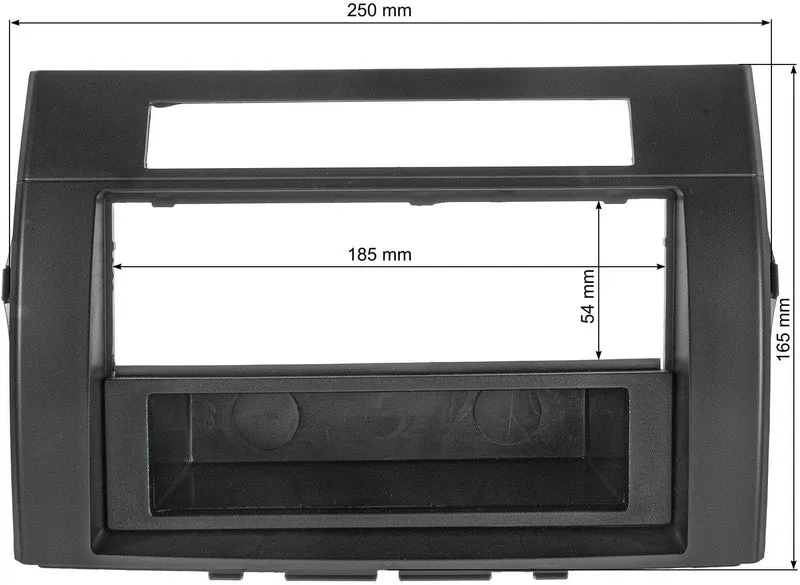 tomzz Audio 2455-081 Radioblende Metallschacht kompatibel mit Toyota Corolla Verso ZER/ZZE 2004-2009
