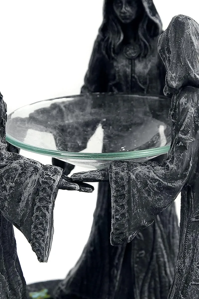 Nemesis Now magischer Duftlampe, rund, 16 cm, Grau, Kunstharz, Einheitsgrösse