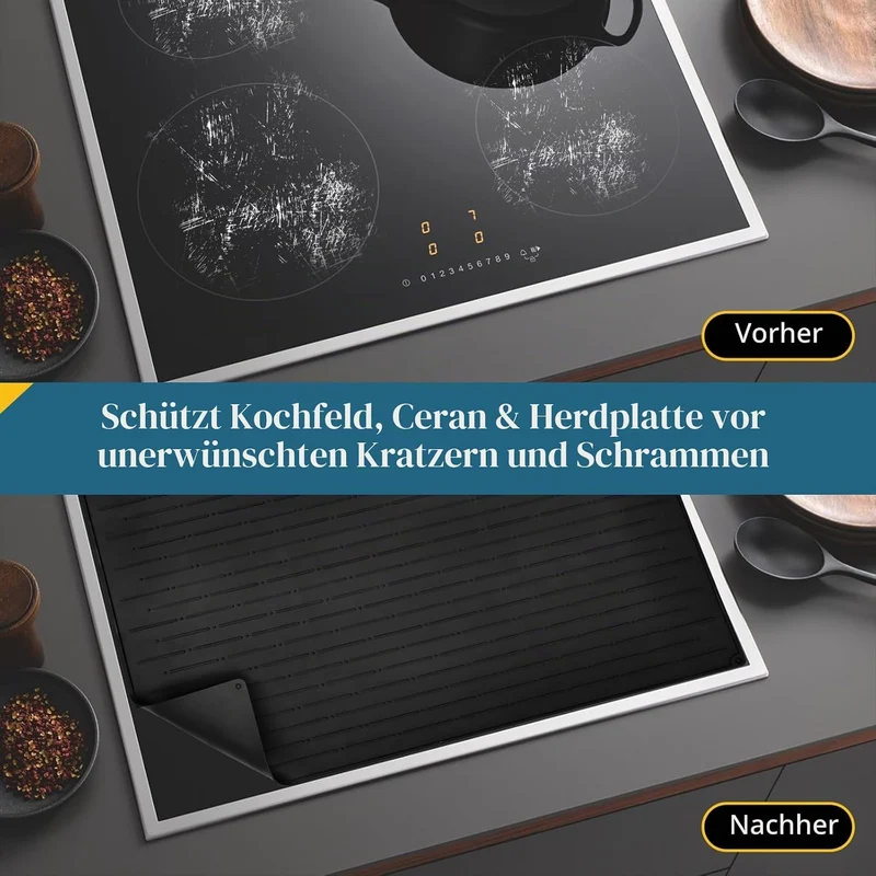 KitchenRaku Herdabdeckplatte Abdeckung 71X51cm, Spritzschutz Küche Herdabdeckplatte, Abdeckung schut