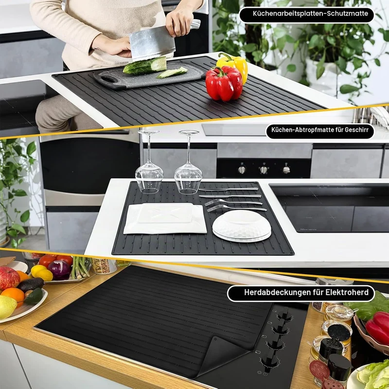 KitchenRaku Herdabdeckplatte Abdeckung 71X51cm, Spritzschutz Küche Herdabdeckplatte, Abdeckung schut