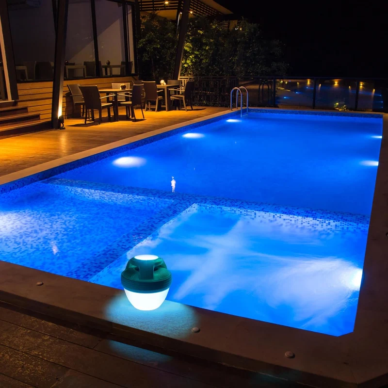 Musicman Pool-Lautsprecher BT-X60 - Tragbar, Kabellos und wasserdicht mit Bluetooth, 4 verschiedenfa