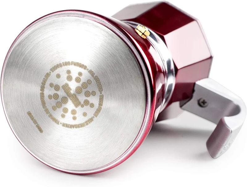 IBILI - Express-Kaffeekocher Evva Red, 12 Tassen, 600 ml, Aluminiumdruckguss, für Induktionsherde ge
