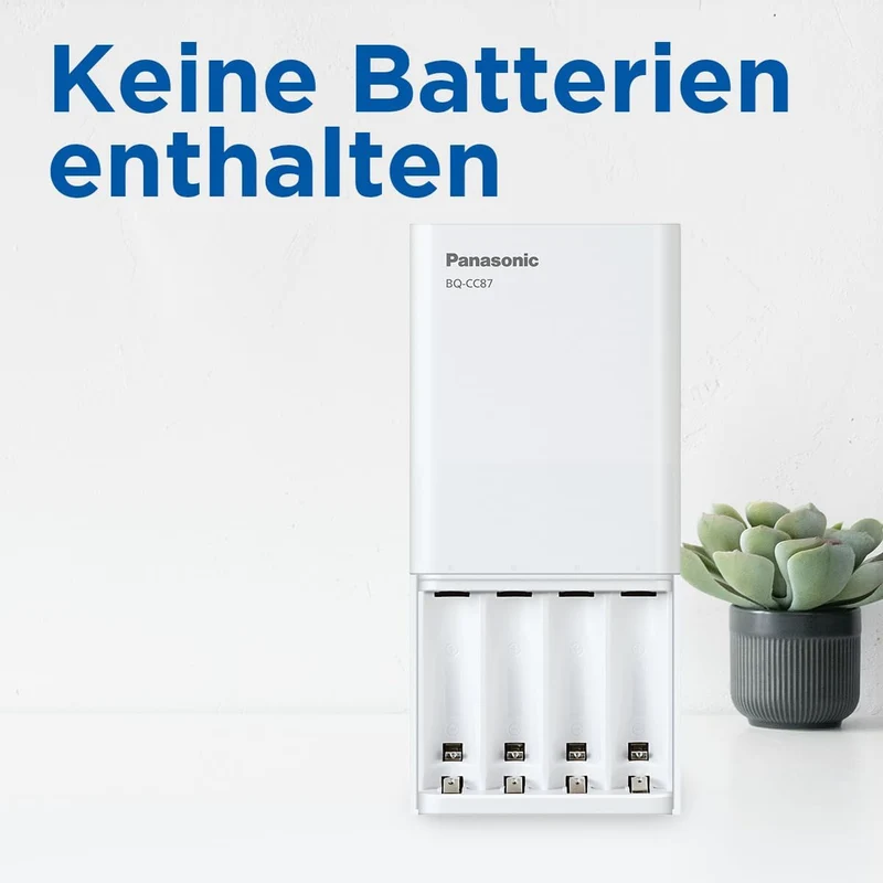 Panasonic eneloop SmartPlus USB Travel Ladegerät für 1–4 AA/AAA NI-MH-Akkus, mit USB-Anschluss und 1