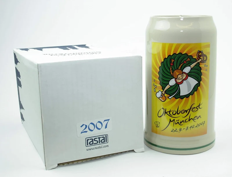 Steinfixx® - Original Oktoberfestkrug 2007 I Jahrgangskrug I Jahreskrug I Wiesnkrug I Sammlerkrug I