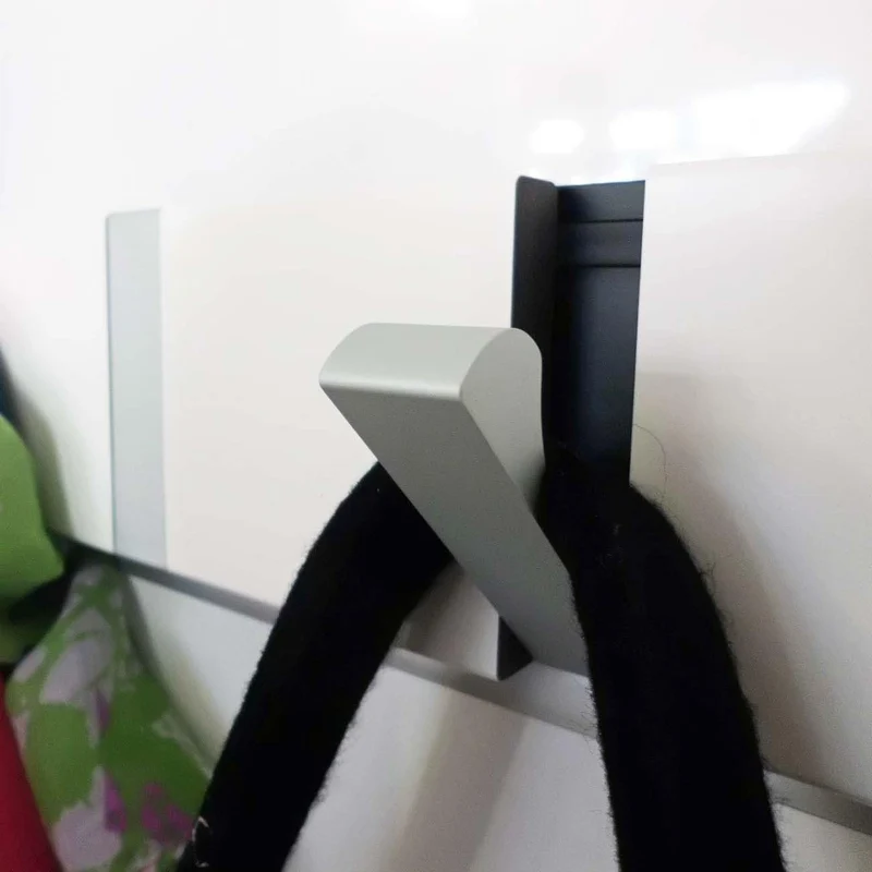 LoCa Garderobe Knax 6 anthrazit (Haken klappbar Alu) Garderoben-Leiste Kleiderhaken Flur modern Gard