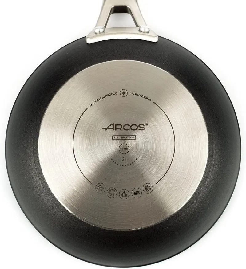 Arcos Serie Samoa Basic | Sarten Antiadherente 18 cm | Aluminio Forjado | Apta cualquier cocina | Ma