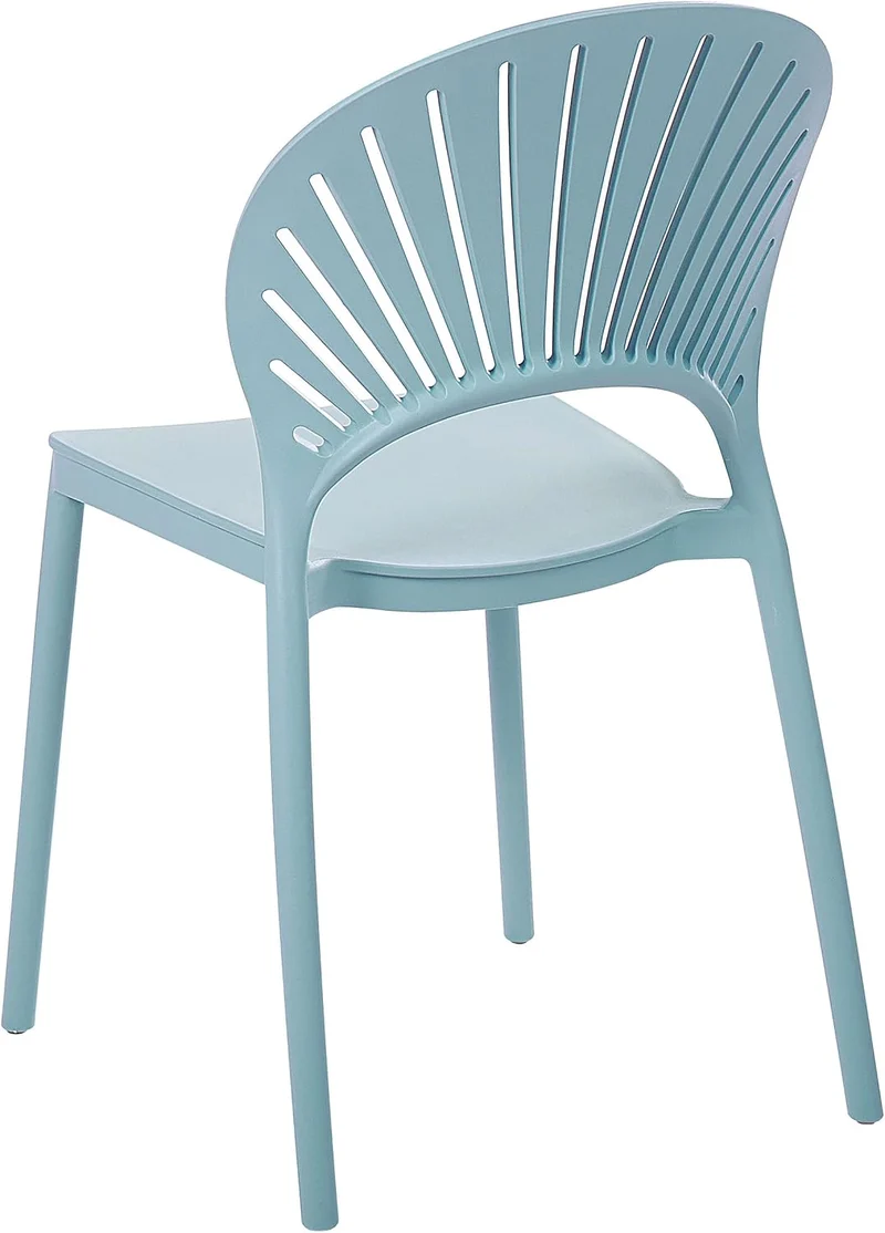 Esszimmerstühle Kunststoff blau 4er Set für den Innen- und Aussenbereich Ostia