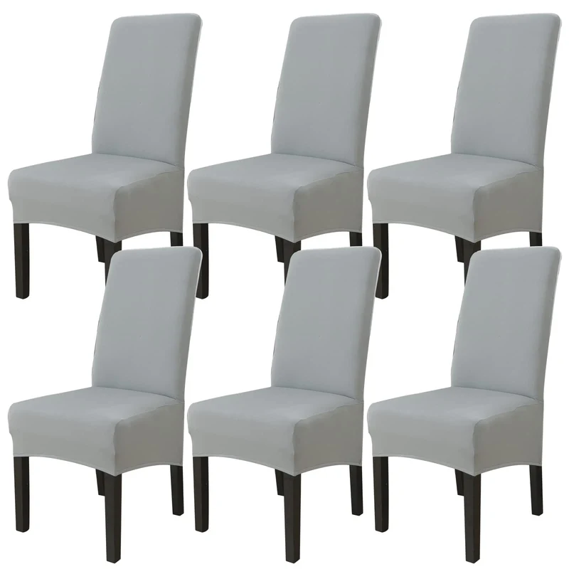 Jaotto Stuhlhussen 6er Set Stretch, XL Stuhlhussen Abwaschbar Waschbarer Elastische, Stretch Stuhlsc