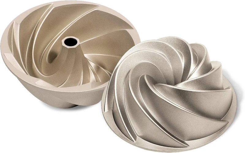 Guardini Sweet Magic Marissa Backform 24 cm für kreative Kuchen, aus Aluminiumguss, silberfarben/cha