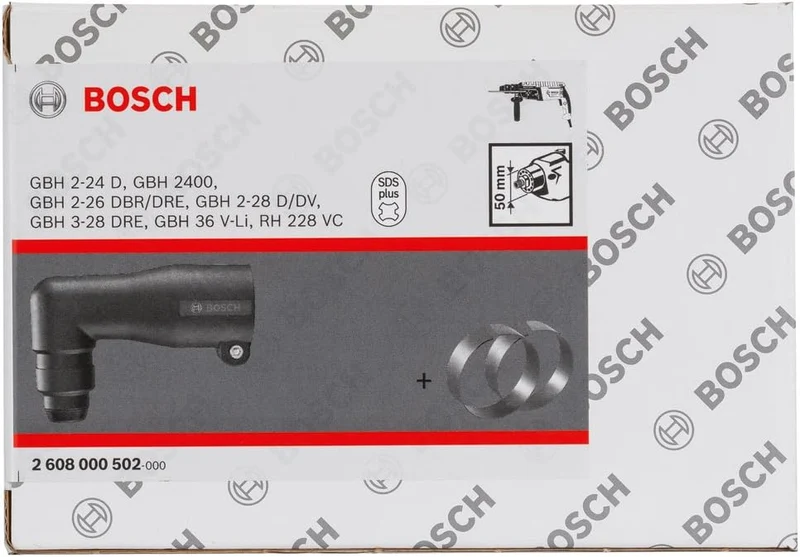 Bosch Professional 1x Winkelbohrkopf SDS plus (Spindelhalsdurchmesser 50 mm, Zubehör Bohrhammer)