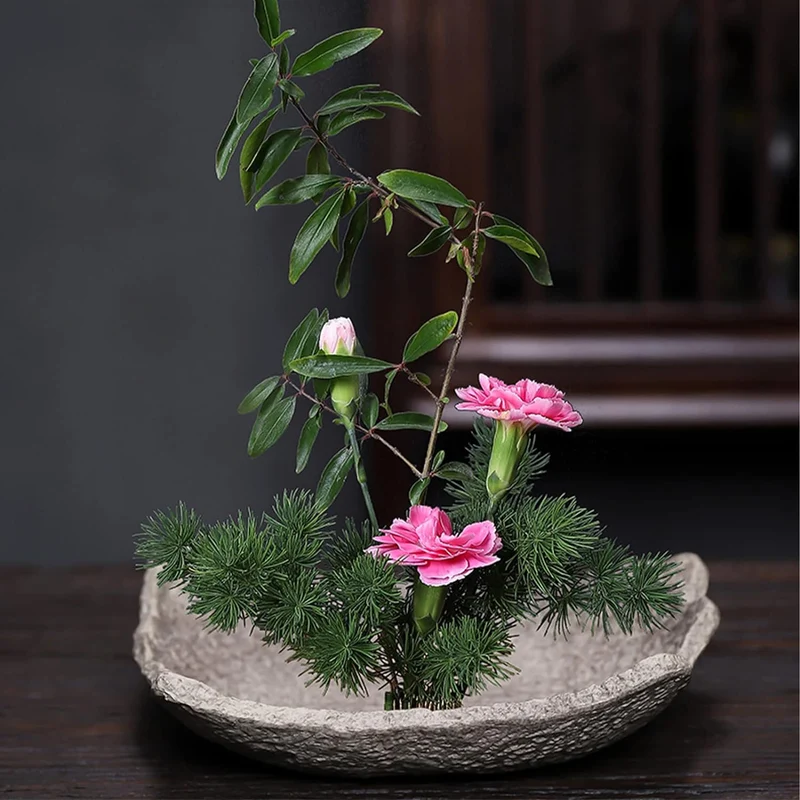 WANDIC Blumenarrangement Zubehör, runde Blumenfrösche und Keramikblumentöpfe, Fliesenformen, Blumena