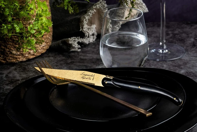 Laguiole Style de Vie Steakmesser Prestige Line, 6-teilig, Golden, Golden