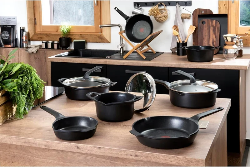 Tefal E24904 Robusto Aluguss Bratpfanne 24 cm | einfache Reinigung | Antihaftversiegelung | Thermo-S