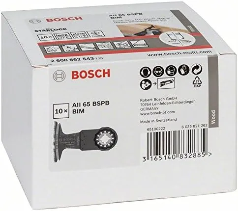 Bosch Professional Tauchsägeblatt Hartholz (10 Stück, für Multifunktionswerkzeug Starlock) AII 65 BS