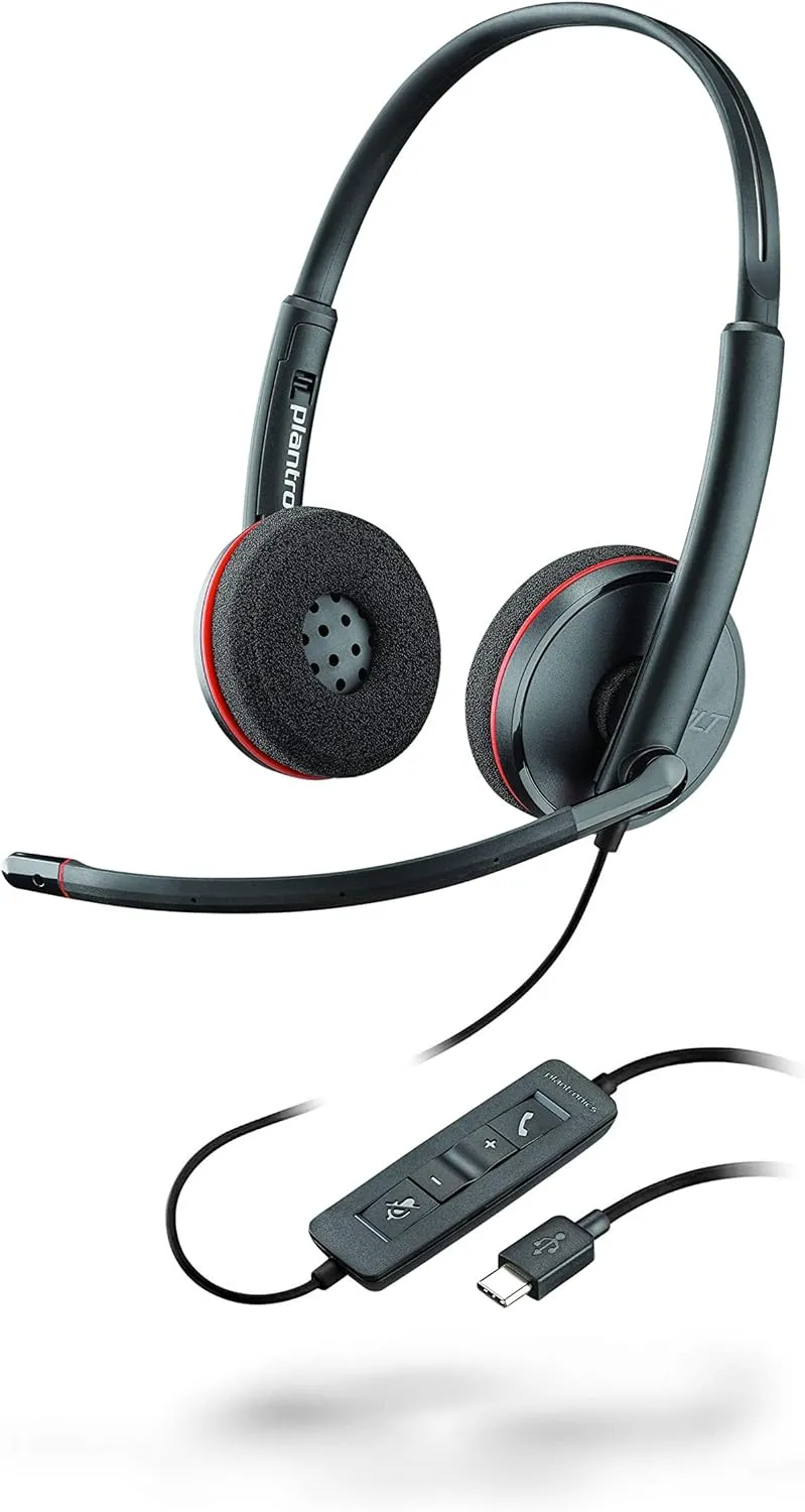 Plantronics Stereo-USB-C-Headset 'Blackwire C3220', Schwarz Stereo USB-C Single, Stereo USB-C Single