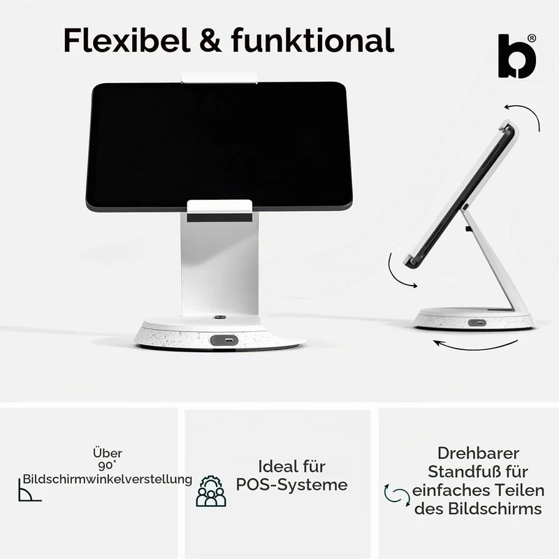 Bouncepad Eddy - universelle Tischhalterung kompatibel mit fast allen wichtigen iPads und Tablets, w